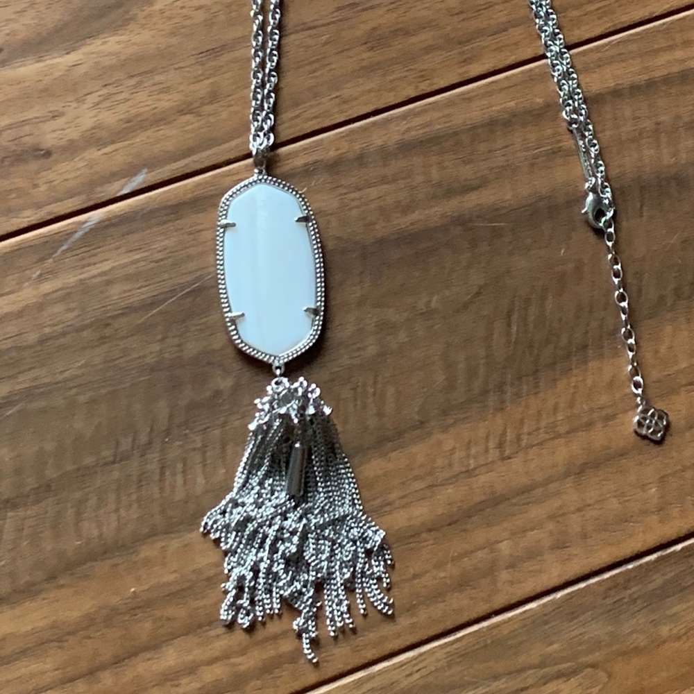 Kendra Scott Rayne Silver & Pearl Pendant Necklace